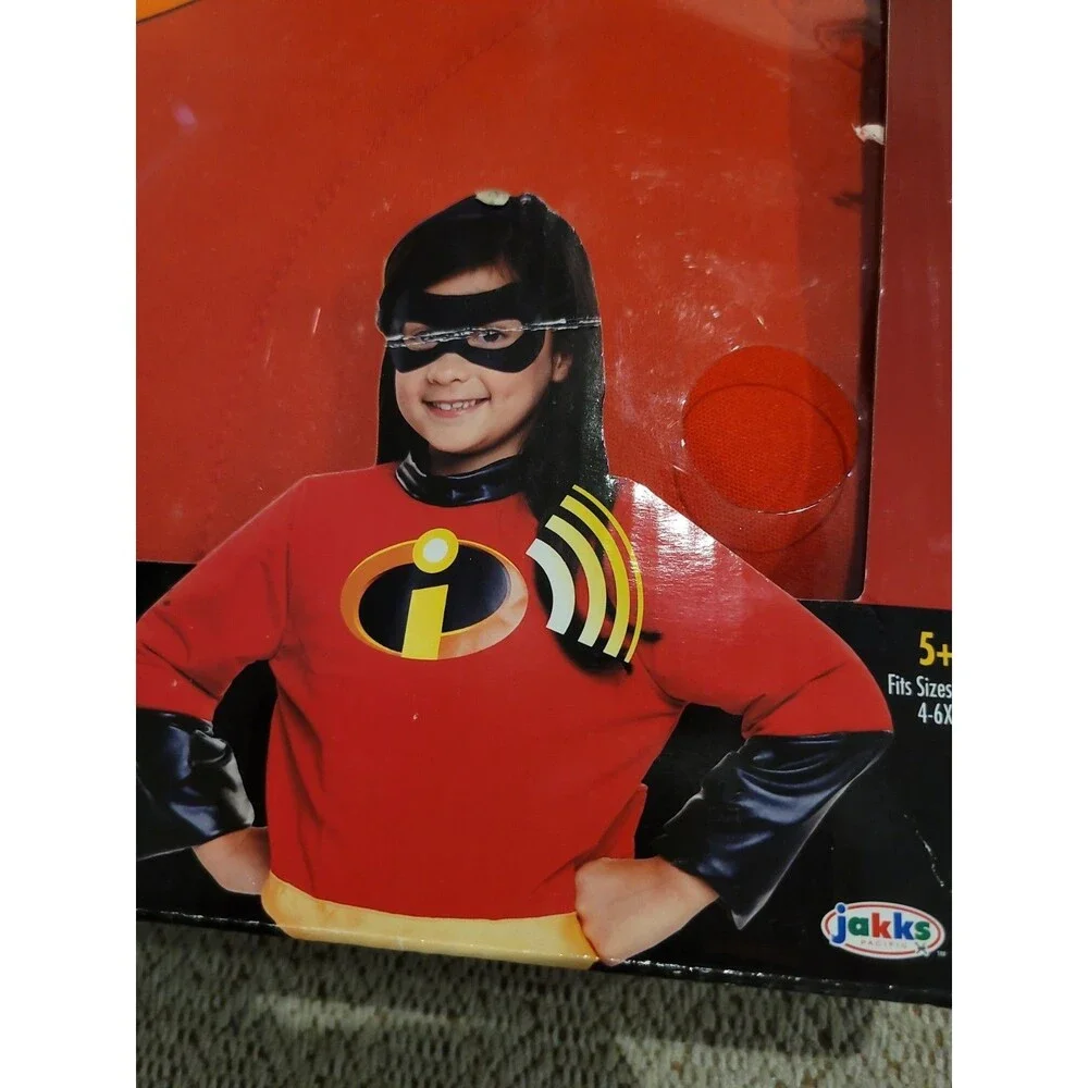 Pixar Incredibles 2 Violet / Dash Child Costume Shirt + Mask W/ SOUNDS size 4-6x